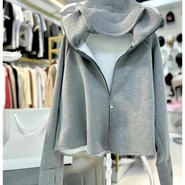 Áo chống nắng cánh dơi nữ cotton cao cấp, mũ vành rộng, khóa kéo, kín mặt UV >98% – Giá 169k