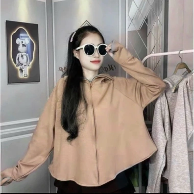 Áo chống nắng dáng ngắn mũ cánh dơi co giãn 4 chiều mềm mịn, mát - chỉ 90.500₫