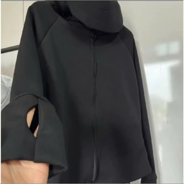 Áo chống nắng dáng ngắn mũ cánh dơi co giãn 4 chiều mềm mịn, mát - chỉ 90.500₫