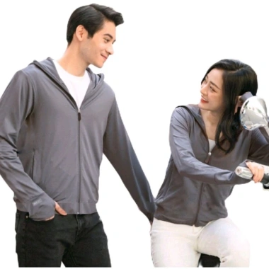 Áo chống nắng nam nữ liền khâu trắng, vải kim cương co giãn 4 chiều mềm mại, giảm giá 69k