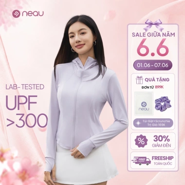 Áo chống nắng NEAU Slims Linea Hood UV >99% Dáng ngắn ôm body Khóa kéo 2 chiều Logo phản quang SF501 - Giá 899.000đ