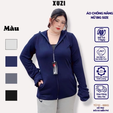 Áo chống nắng nữ 2 lớp big size DIHU - To rộng, thông hơi, chống UV, khói bụi 7