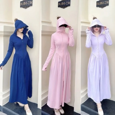 Áo chống nắng nữ 2 lớp dài, chất SU lạnh cao cấp, dày dặn, thoáng mát, giá 179.650đ