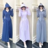 Áo chống nắng nữ 2 lớp dài, chất SU lạnh cao cấp, dày dặn, thoáng mát, giá 179.650đ 2