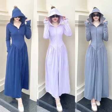 Áo chống nắng nữ 2 lớp dài, chất SU lạnh cao cấp, dày dặn, thoáng mát, giá 179.650đ