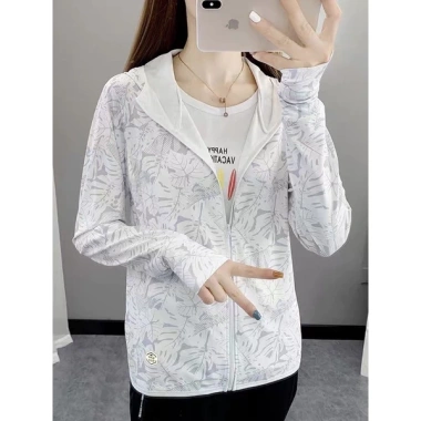 Áo chống nắng nữ 2 lớp in hoạ tiết cao cấp, thun lạnh siêu co giãn, giảm giá 20 9