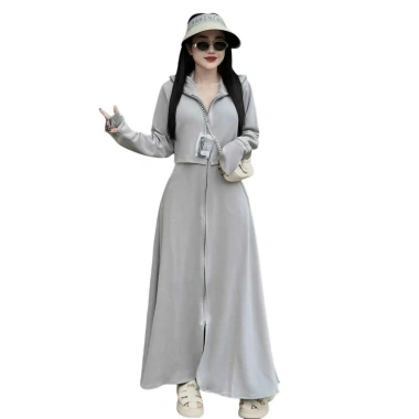 Áo chống nắng nữ 2 lớp toàn thân croptop cotton UMI, mát nhẹ, dáng đẹp 162k 7