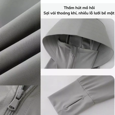 Áo chống nắng nữ cánh dơi lụa băng mát UPF99+ có mũ và khẩu trang liền 189k