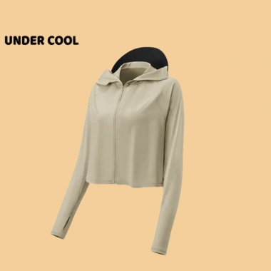 Áo Chống Nắng Nữ Dáng Lửng Xòe Mũ Vành UNDERCOOL Thun Lạnh, Thoáng Mát, Chống UV ACN02 - Giá 180k