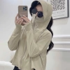 Áo chống nắng nữ dáng ngắn polyester co dãn 4 chiều cánh dơi, mũ lưỡi trai to, 3 size 40-70kg, chỉ 99.000₫ 2