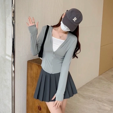 Áo Chống Nắng Nữ Lụa Băng Ôm Co Giãn Mát - Phù hợp Tập Gym và Dã Ngoại, Giá 85K 8