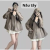Áo chống nắng nữ xòe chất umi co giãn siêu mát, cản UV, túi ngang 110k 10