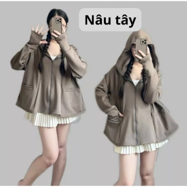 Áo chống nắng nữ xòe chất umi co giãn siêu mát, cản UV, túi ngang 110k 10 Áo chống nắng nữ xòe chất umi co giãn siêu mát, cản UV, túi ngang 110k 10
