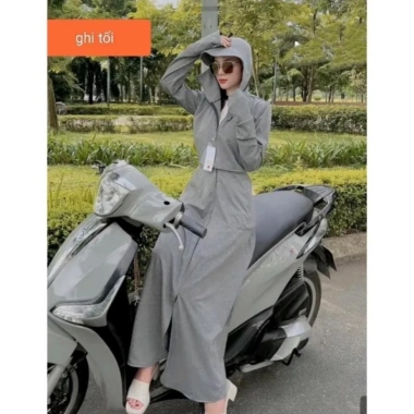 Áo Chống Nắng Toàn Thân Nữ Dài Rộng Vải Umi Hàn UPT50+ UV Co Giãn - Samca