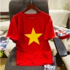 Áo cờ đỏ sao vàng cotton xịn, in hình cờ VN, full size 15‑76kg cho cả gia đình - 98.000₫ 2