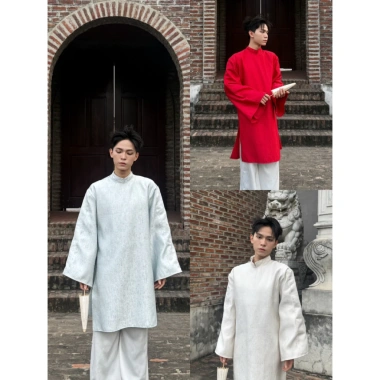 Áo Cổ Phục Nam Đủ Màu Vải Gấm Taffeta - Tết Lễ Chùa, Chụp Ảnh, Giá 199k