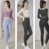 Áo croptop dài tay yoga nữ thun lạnh co giãn bigsize CROP13 - ôm body, giảm giá 4