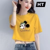 Áo Croptop Nữ Thun Tay Ngắn Form Rộng Cổ Tròn Cotton Cao Cấp - Giá chỉ 45.000