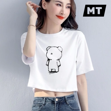 Áo Croptop Nữ Thun Tay Ngắn Form Rộng Cổ Tròn Cotton Cao Cấp - Giá chỉ 45.000