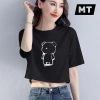 Áo Croptop Nữ Thun Tay Ngắn Form Rộng Cổ Tròn Cotton Cao Cấp - Giá chỉ 45.000 3