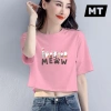 Áo Croptop Nữ Thun Tay Ngắn Form Rộng Cổ Tròn Cotton Cao Cấp - Giá chỉ 45.000 5