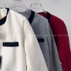 Áo dạ nữ A.564 croptop cổ tròn dài tay 2 nơ ngực tiểu thư - 213k 8