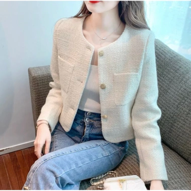 Áo dạ tweed 2 lớp 2 túi ngực - Sang trọng, ấm áp, giảm giá 21% chỉ 195.000 VND 2