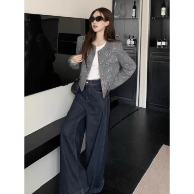 Áo Dạ Tweed Bling Bling Nữ Cao Cấp - Sẵn Ship, Giá ưu đãi 265k