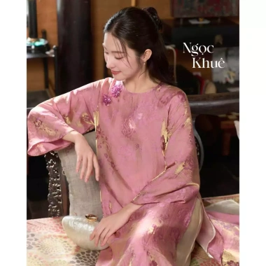 Áo Dài Bầu Tết 2.026 Joamom Độc Quyền 4 Tà Lụa Tơ Mềm - Giá Ưu Đãi 1.43 Triệu