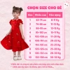 Áo Dài Bé Gái Màu Đỏ Công Chúa Hiện Đại Thêu Hoa Nhí - Vibé OH23 Giá 304.000₫ 6