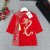 Áo dài bé trai tết mềm mịn, thêu rồng sắc nét, kèm quần dài – chỉ 99.000₫ 6
