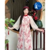 Áo dài cách tân 4 tà xẻ tà cúc bọc siêu xinh - Đầm tết Cecilia giảm còn 350.000₫, chất liệu nhẹ, đẹp mắt 3