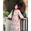 Áo dài cách tân 4 tà xẻ tà cúc bọc siêu xinh - Đầm tết Cecilia giảm còn 350.000₫, chất liệu nhẹ, đẹp mắt 6