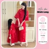 Áo dài cách tân cao cấp mẹ và bé tơ óng thêu hoa ML02 - Giá 235.000₫ (Giảm từ 282.000₫)