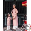 Áo Dài Cách Tân Cặp Đôi Tafta Hoa Thêu Bé Trai Bé Gái 1-8 tuổi Giá 160k Giảm Sốc 5