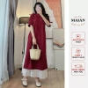 Áo dài cách tân chất nhung tăm du xuân và chân váy voan Maian cổ tim 2 tà đính ngọc, tay lỡ cánh tiên S5.055 - Giá ưu đãi 85.500 VND
