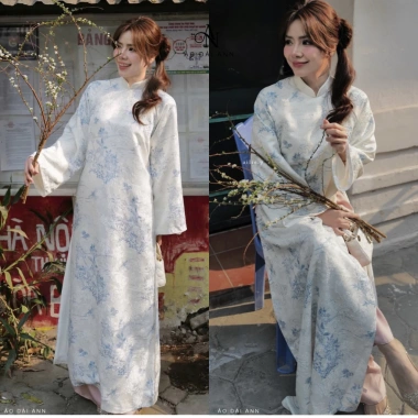 Áo Dài Cách Tân Châu Vũ Gấm Vân In Họa Tiết Cao Cấp - Đặc Trưng Tết, Giá 289.000₫ 5 Áo Dài Cách Tân Châu Vũ Gấm Vân In Họa Tiết Cao Cấp - Đặc Trưng Tết, Giá 289.000₫ 5