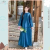 Áo dài cách tân cổ tròn dáng suông lụa tráng gương tay loe đính ngọc - 200k 8