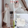 Áo Dài Cách Tân Cổ Yếm Đỏ Tết Gấm và Chân Váy Midi Lụa Trắng - Giá chỉ 395.200đ 9