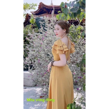 Áo dài cách tân dạng yếm tay bồng cánh tiên siêu xinh, đủ màu, vải mềm mại, giá ưu đãi 320k, phù hợp mọi dịp lễ hội, thiết kế độc đáo - Thị Mầu