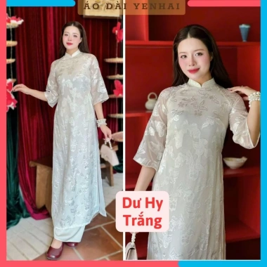 Áo dài cách tân Dư hy lễ tết 2.026 4 tà 2 lớp von tơ thêu thiết kế tinh tế đẹp sang giá chỉ 298.000 VND siêu rẻ giảm giá 2