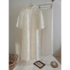 Áo dài cách tân gấm 4tà S5.067, áo lót lụa cổ tàu nẹp lệch, tay lửng, khuy, kèm quần lụa ống rộng Maian - 85.000 VND 8
