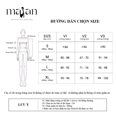 Áo dài cách tân gấm 4tà S5.067, áo lót lụa cổ tàu nẹp lệch, tay lửng, khuy, kèm quần lụa ống rộng Maian - 85.000 VND 9