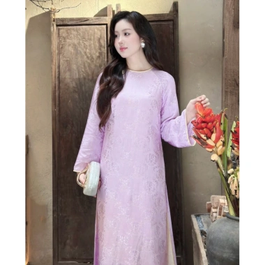 Áo dài cách tân gấm cao cấp 4 tà, cổ điển tay dài siêu xinh - chỉ 184.800₫ 8