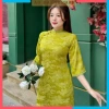 Áo dài cách tân Gấm Hoa viên cổ màu, cúc bọc vải - Thiết kế đẹp cho lễ tết, giá 268.000₫ 8