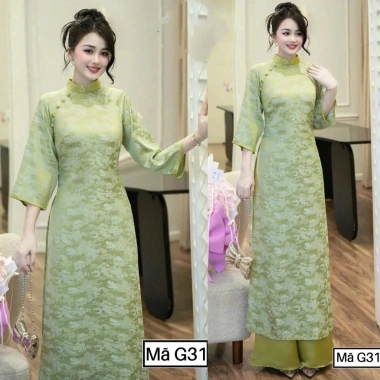 Áo dài cách tân gấm hoa viên xanh lam - Thiết kế Tết sang trọng, chỉ 232.800₫ 3 Áo dài cách tân gấm hoa viên xanh lam - Thiết kế Tết sang trọng, chỉ 232.800₫ 3