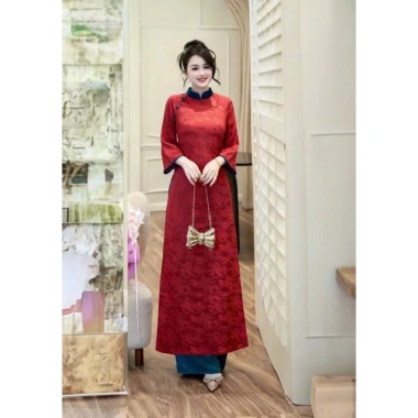 Áo dài cách tân gấm hoa viên xanh lam - Thiết kế Tết sang trọng, chỉ 232.800₫ 10 Áo dài cách tân gấm hoa viên xanh lam - Thiết kế Tết sang trọng, chỉ 232.800₫ 10