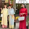 Áo dài cách tân gấm mềm Mi Cơ Uyển TUMI - Thiết kế cổ truyền, phù hợp Tết & chụp ảnh, chỉ 280.000₫