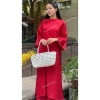 Áo dài cách tân gấm mềm Mi Cơ Uyển TUMI - Thiết kế cổ truyền, phù hợp Tết & chụp ảnh, chỉ 280.000₫ 2