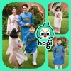 Áo dài cách tân HGB35 đôi bé 5 tuổi màu đỏ - Giao nhanh HCM 2H, giảm còn 325k 2